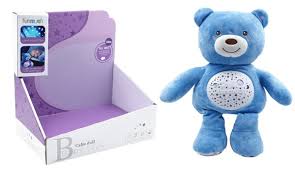 2 IN 1 BLUE BEAR WASHABLE PROJECTOR TOY