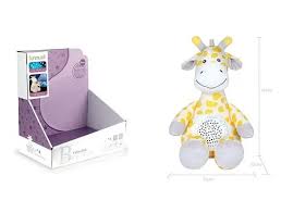 3 IN 1 GIRAFFE CUDDLE PROJECTOR TOY WASHABLE