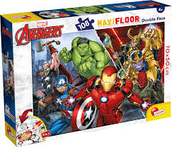 MARVEL 2 IN 1 PUZZLE  AVENGERS 108 PIECES