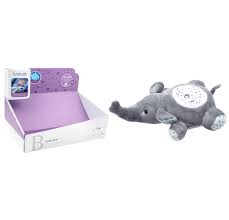 2 IN 1 GRAY ELEPHANT PROJECTOR TOY